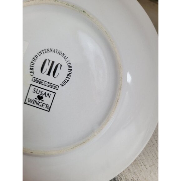 Susan winget holiday dessert plate apple xmas home decor - Picture 4 of 4